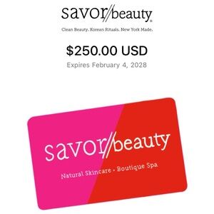 Savor Beauty $250 gift card